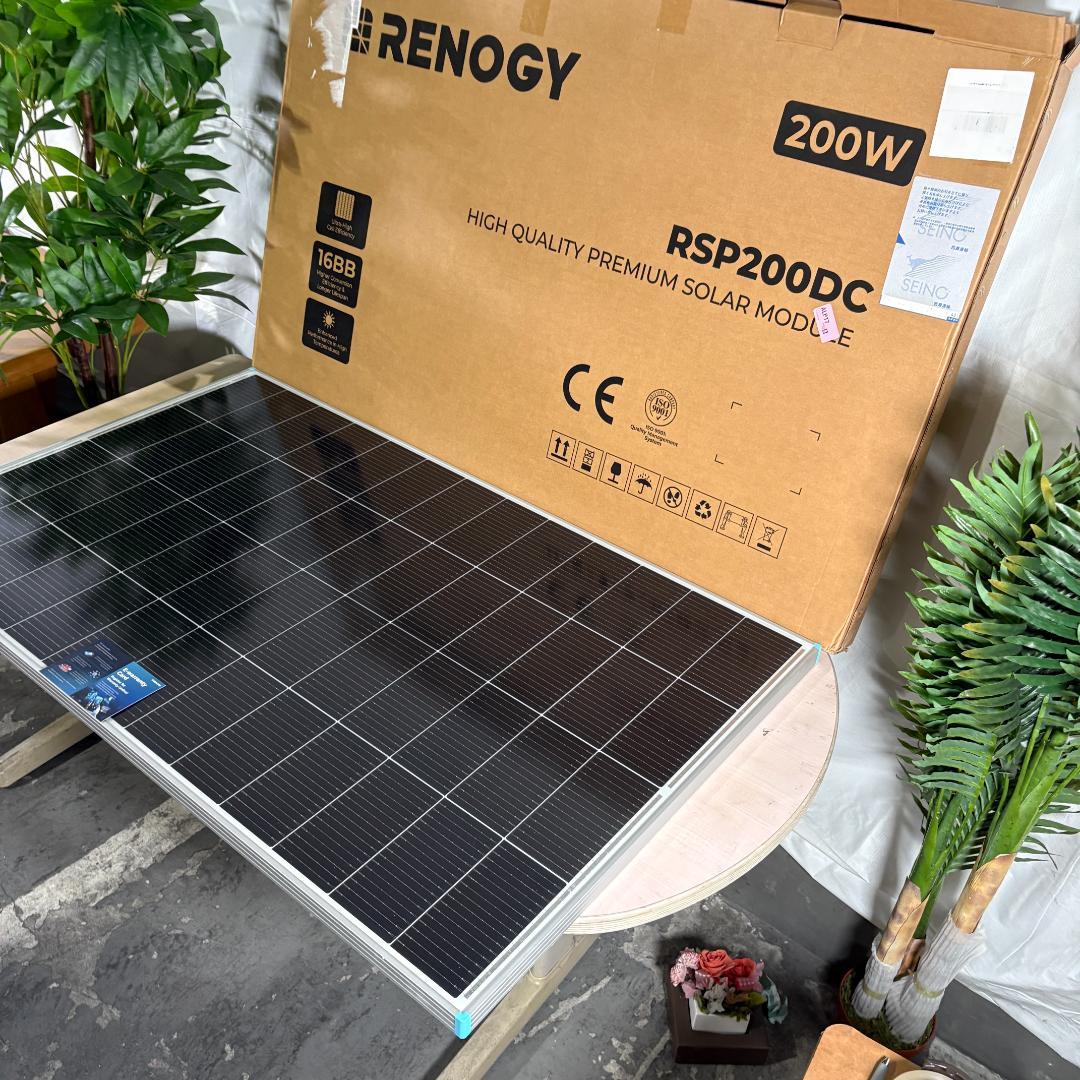 Renogy 200W 24V ソーラーパネル N型電池25%高効率 16BB
