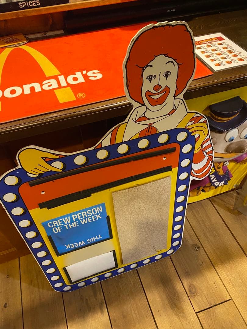 マクドナルド　看板　大型ボード　ヴィンテージ　激レア　ロナルド