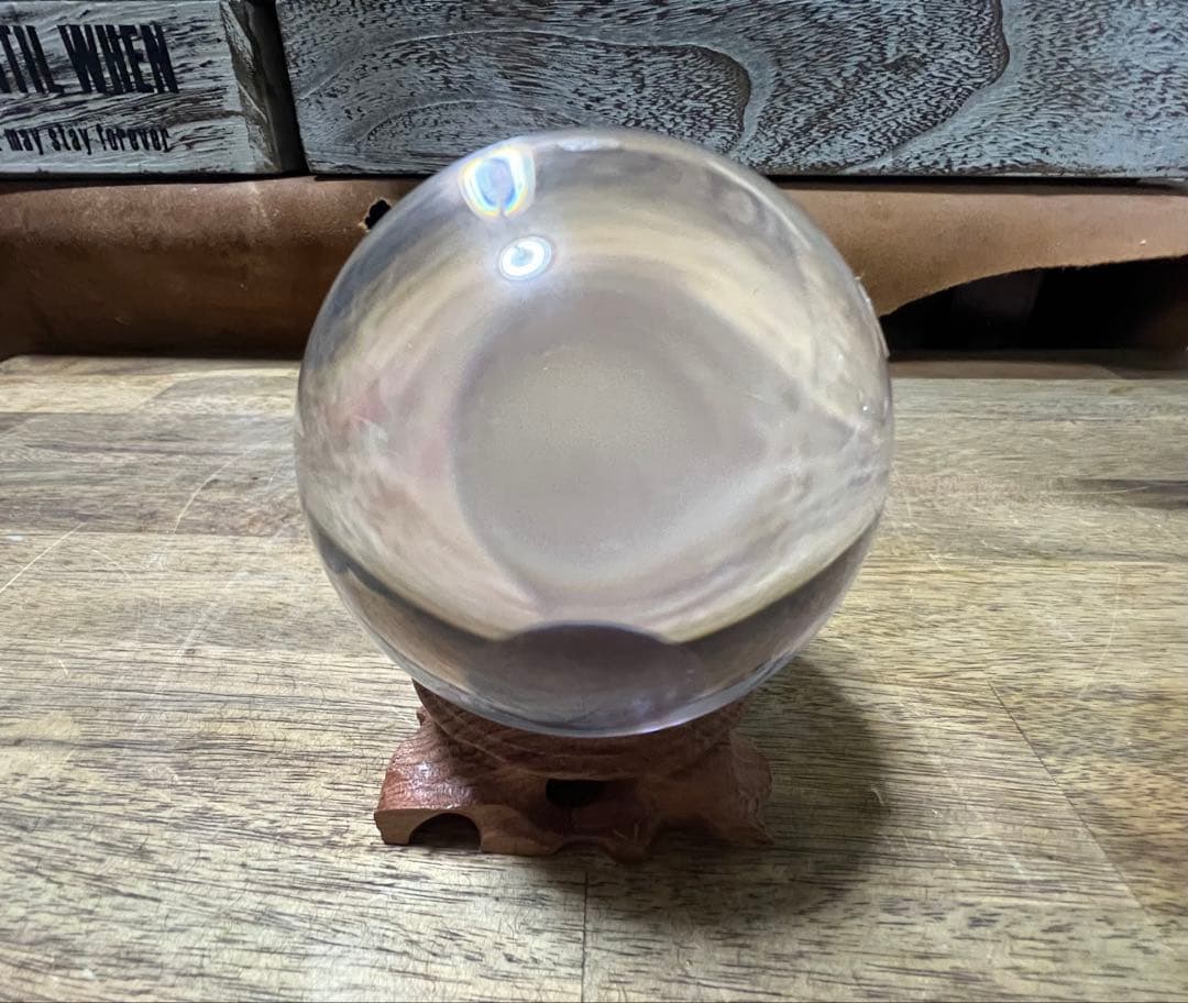 【極美品】75.8.mm 天然 水晶玉 山梨県水晶宝石協同組合研磨 スフィア