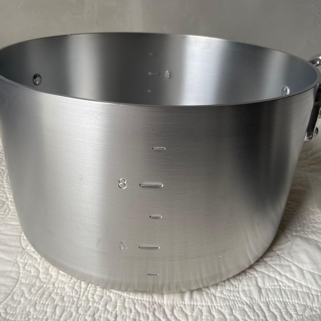 カンダ ハイグレード アルミ片手鍋 寸胴　目盛付 30cm 12L) 蓋つき