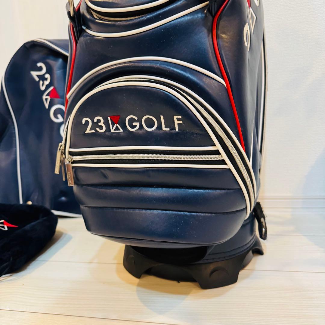 美品 23区ゴルフ キャディバッグ【20thアニバーサリーモデル】 ネイビー