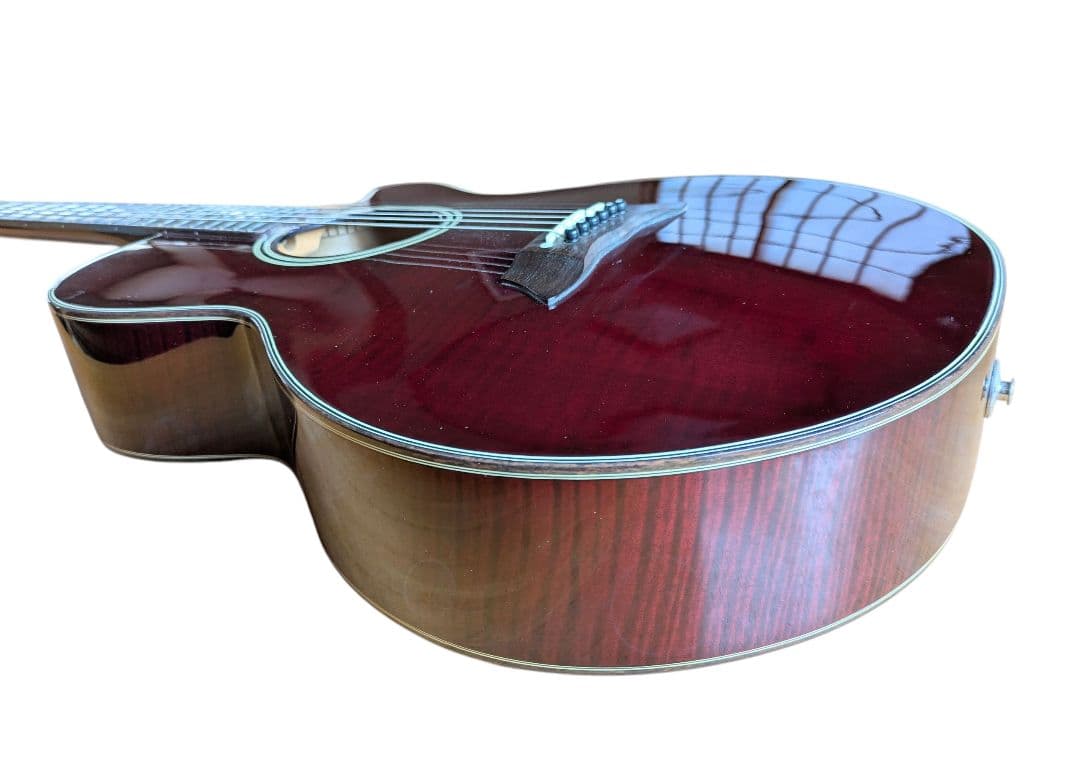 ナルト【美品】タカミネ NPT115　杢目ワインレッド