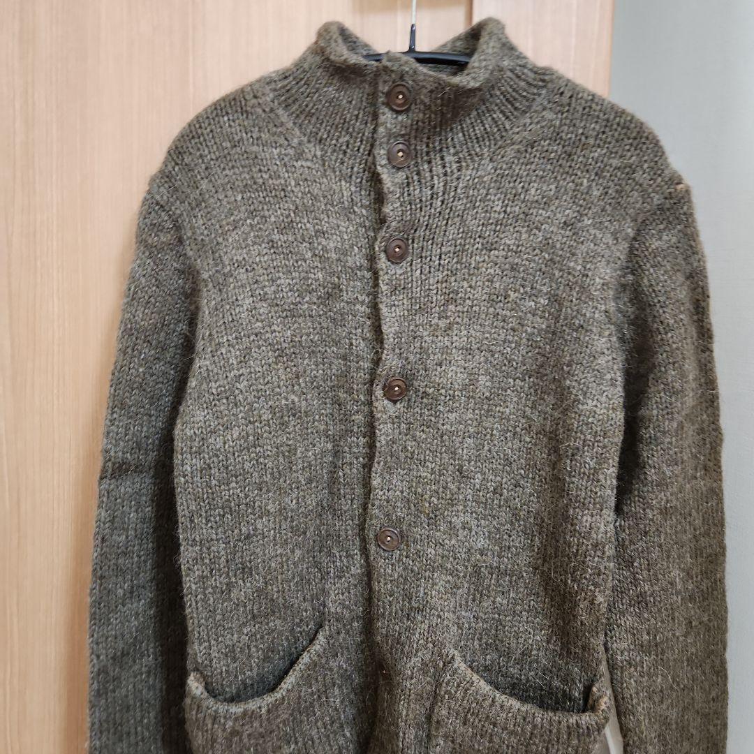 パラスパレス　アルパカ混　ウールニットカーディガン　カーキ　サイズ2