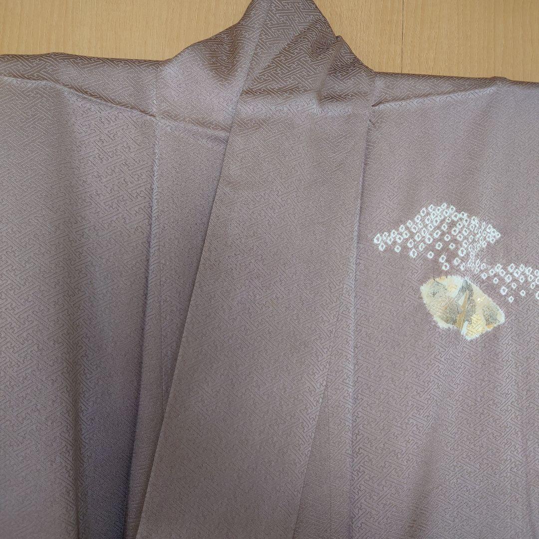 【お買い得品】訪問着　駒刺繍　絞り　流水花文　正絹　袷　唐織六通袋帯