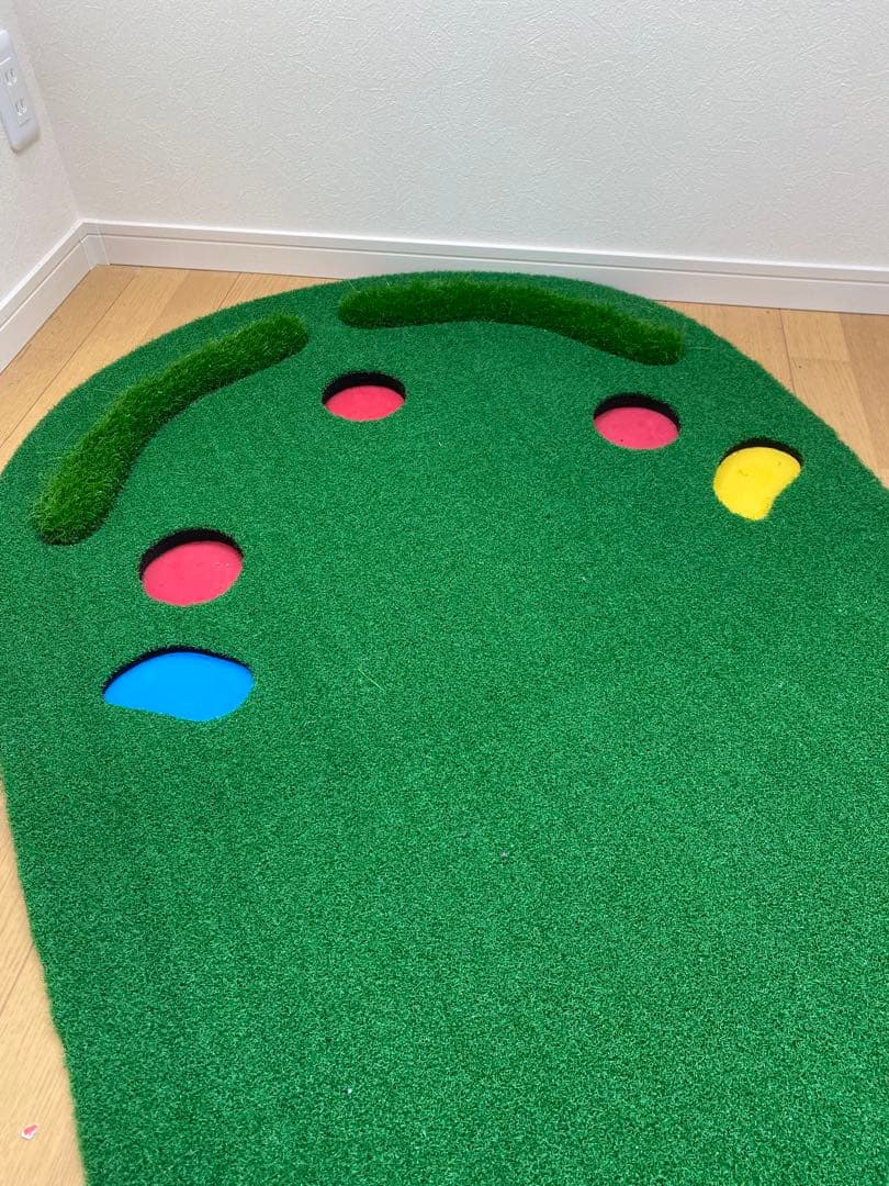 美品 大型 パターマット 3m 300×95cm 屋内 屋外 練習マット 傾斜付