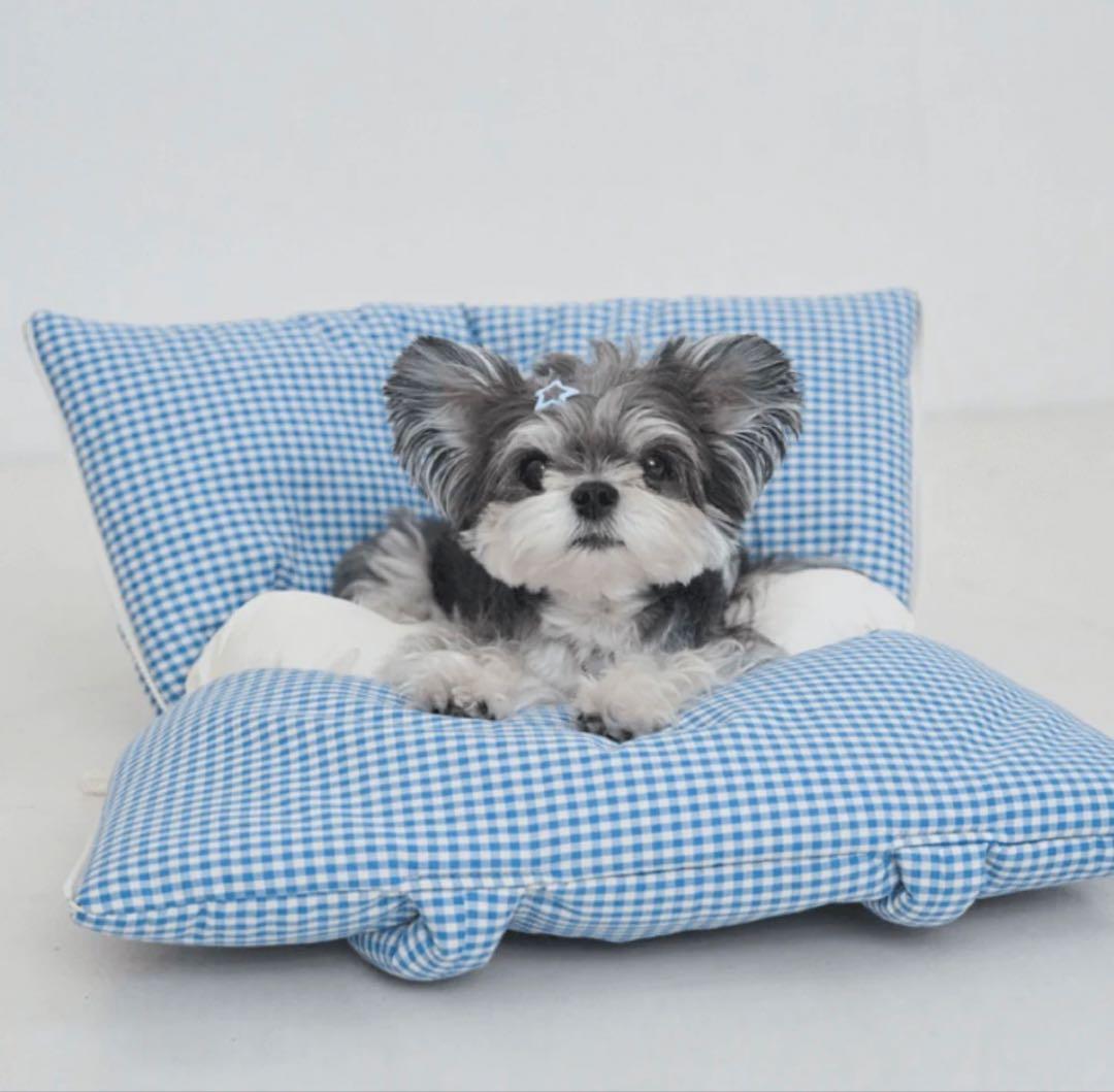 aperty WIDE BAG PLAID BLUE別売りネット付Sサイズ未使用