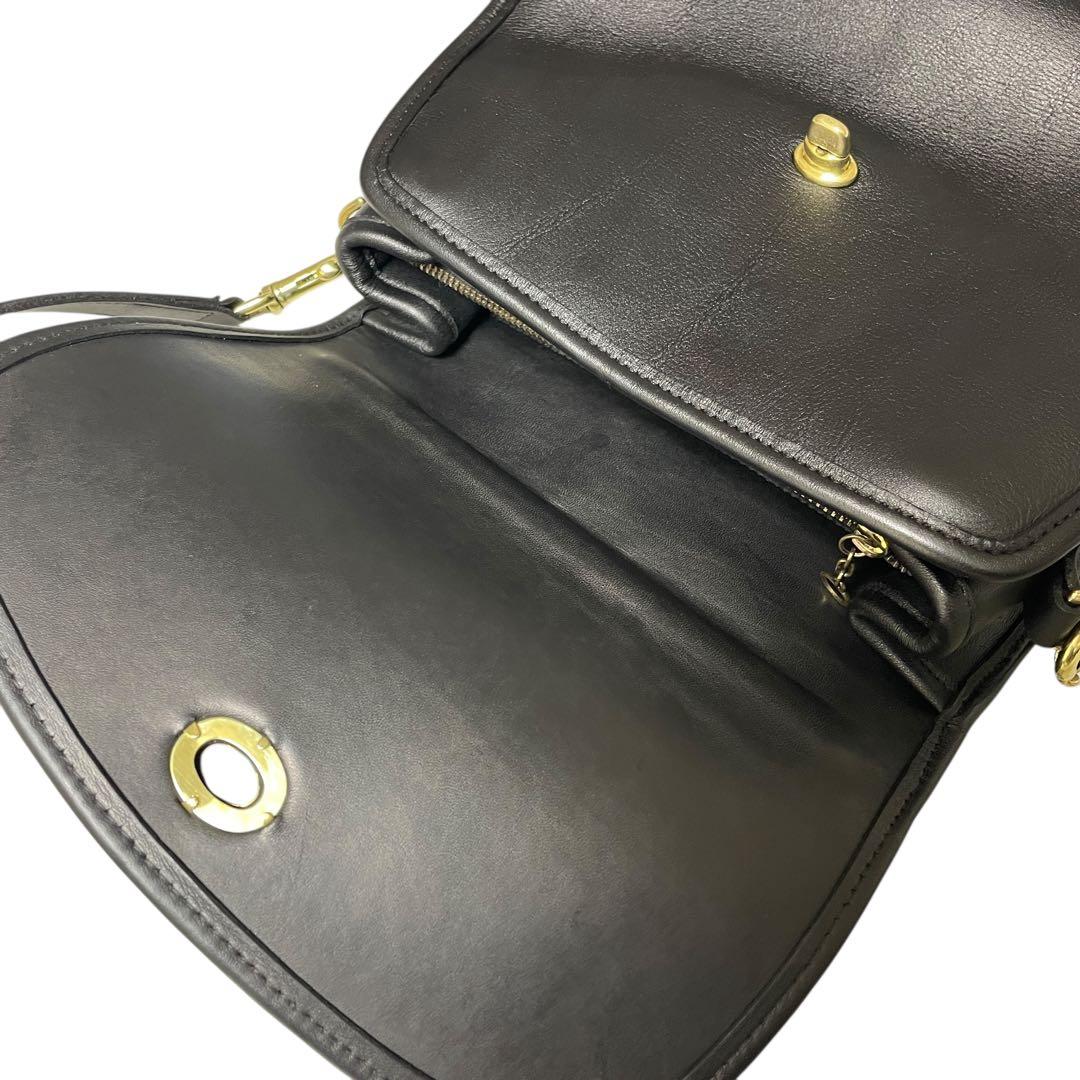 「美品」　オールドコーチ　9977 USA 2way ブラック　ショルダーバッグ