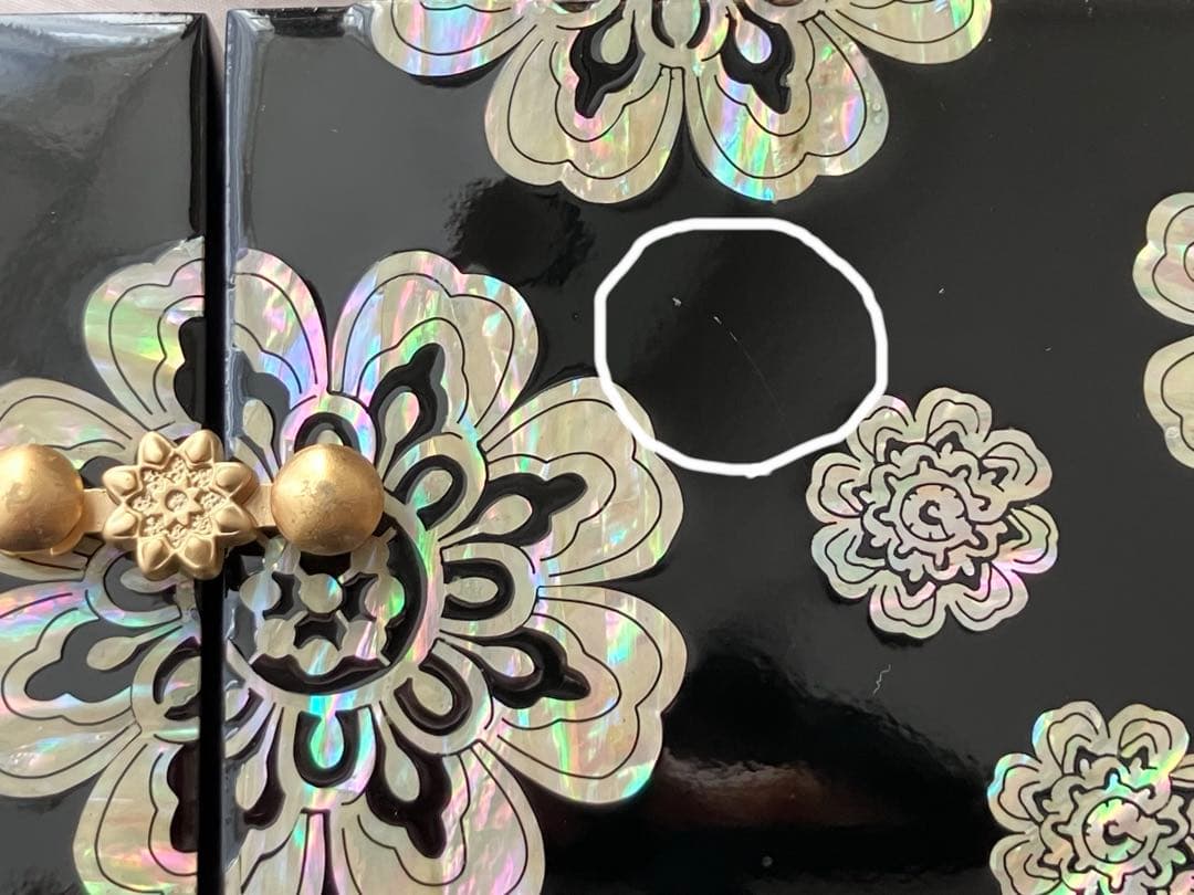 螺鈿(らでん)細工 韓国伝統工芸 ジュエリーボックス 小物入れ 双子宝石箱