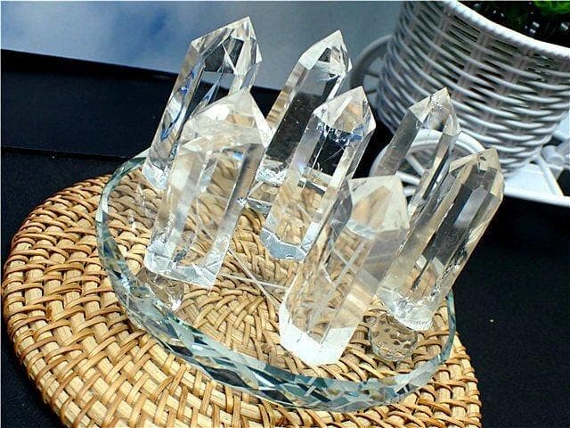 AAA級★天然レインボー水晶六角柱七星陣B87B7/199B06A