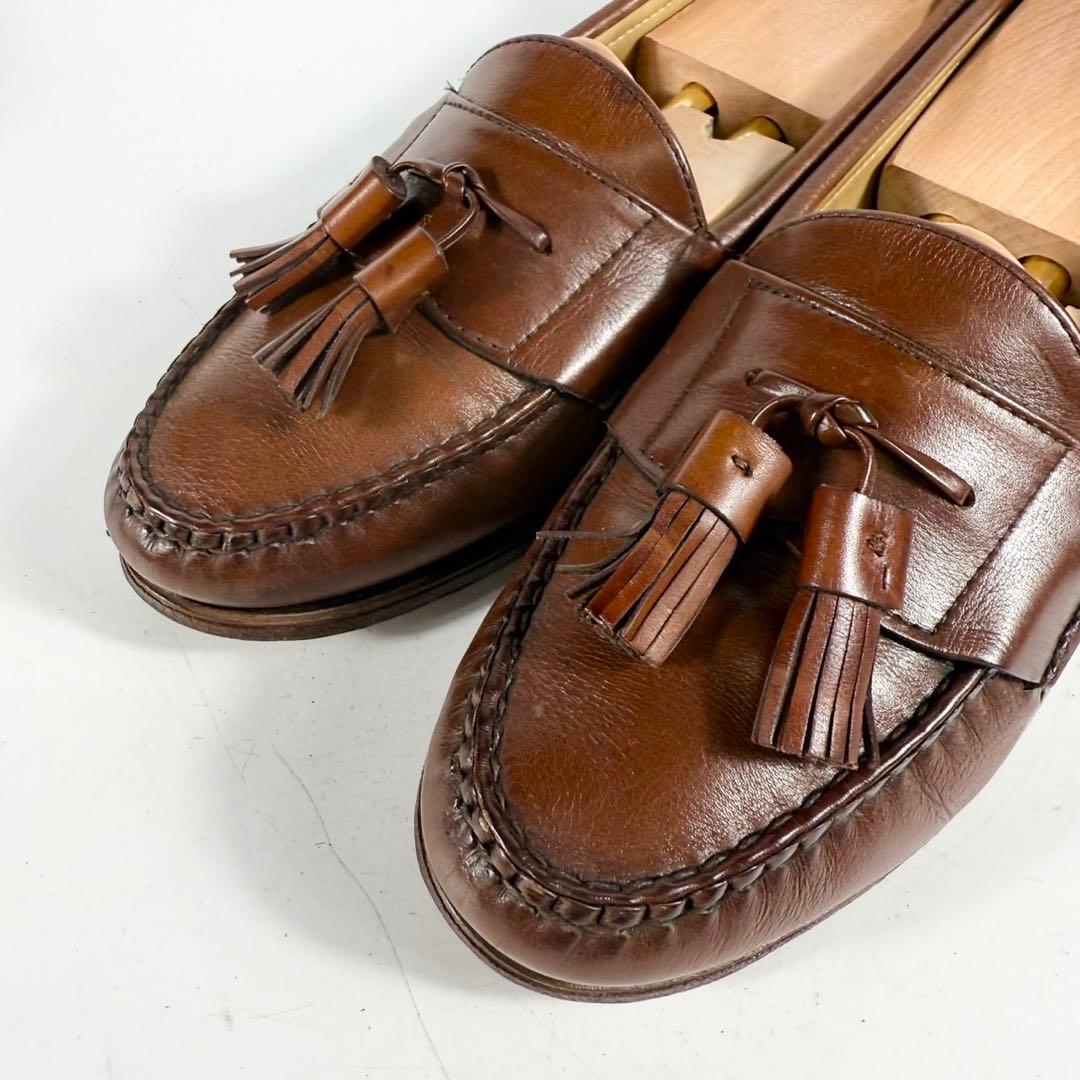 【USA製】COLE HAAN コールハーン　タッセルローファー　革靴　茶 良品