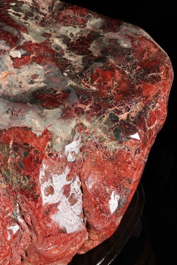 佐渡 赤玉石 碧玉 赤石 鑑賞石 水石 原石 鑑賞石 飾石 台座付 47.5kg