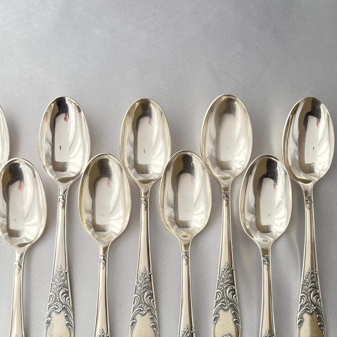 【仏蘭西】ルイ15世様式 コーヒースプーン 12本　Louis XV 14cm