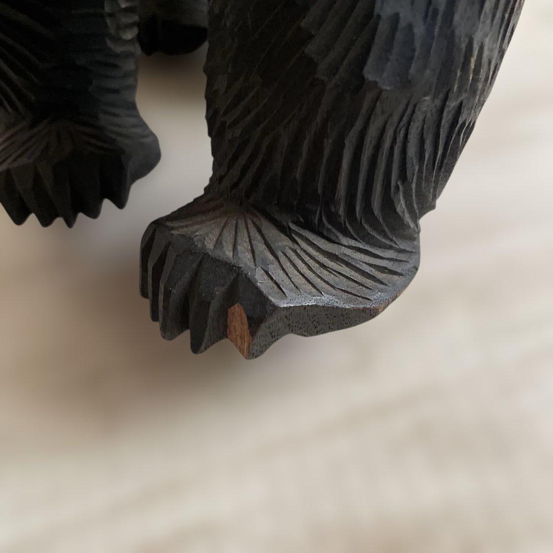 熊　木彫り　八雲　やくも　木歩作　彫刻 工芸品
