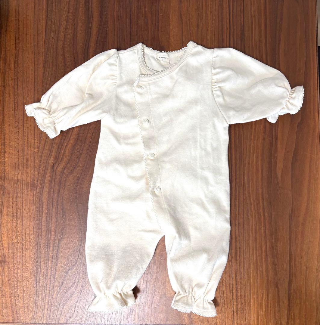むぎ様【美品】monbebe ロンパースとボンネット2セット