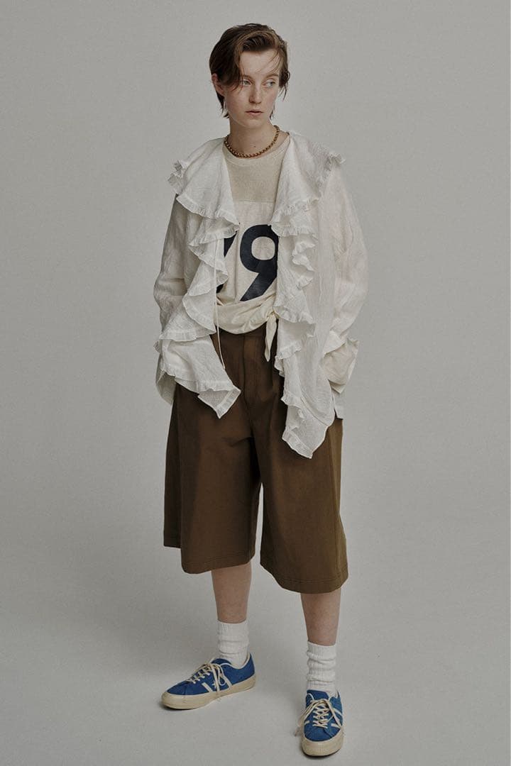 完売希少uhr ruffle frill shirt ラッフル　フリル　シャツ