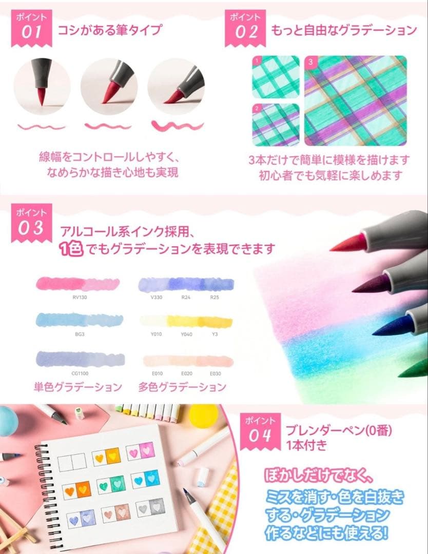 サンリオ×ohuhu マーカーペン 80色
