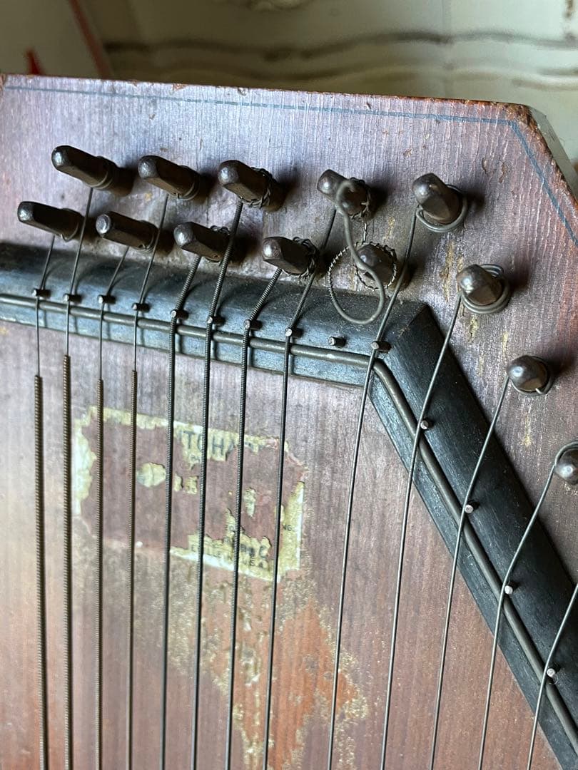 アンティーク　オート　ハープ　木製　1800年代後半　楽器　アメリカ