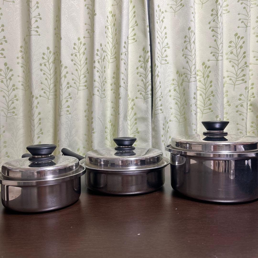 アムウェイ　クイーンクック　片手鍋 3点セット