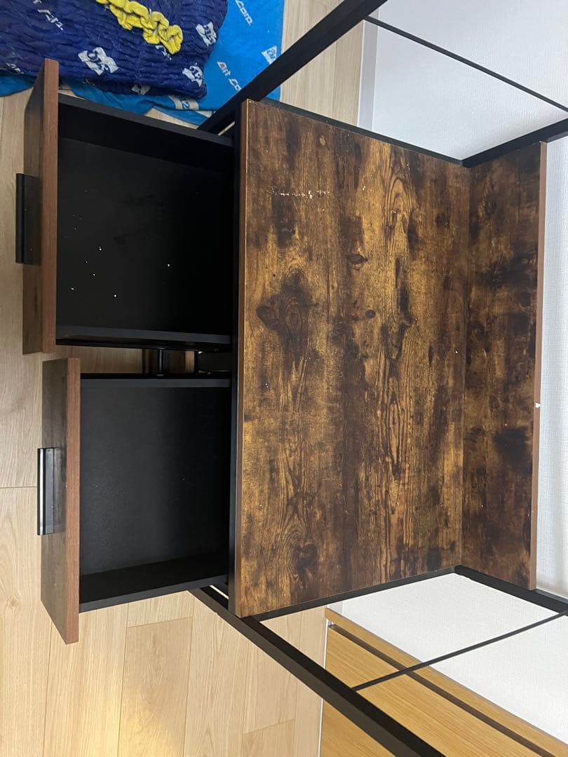 【新古品】ニトリ ハンガーラック(Nステイン1880BR/追加引き出しユニット)