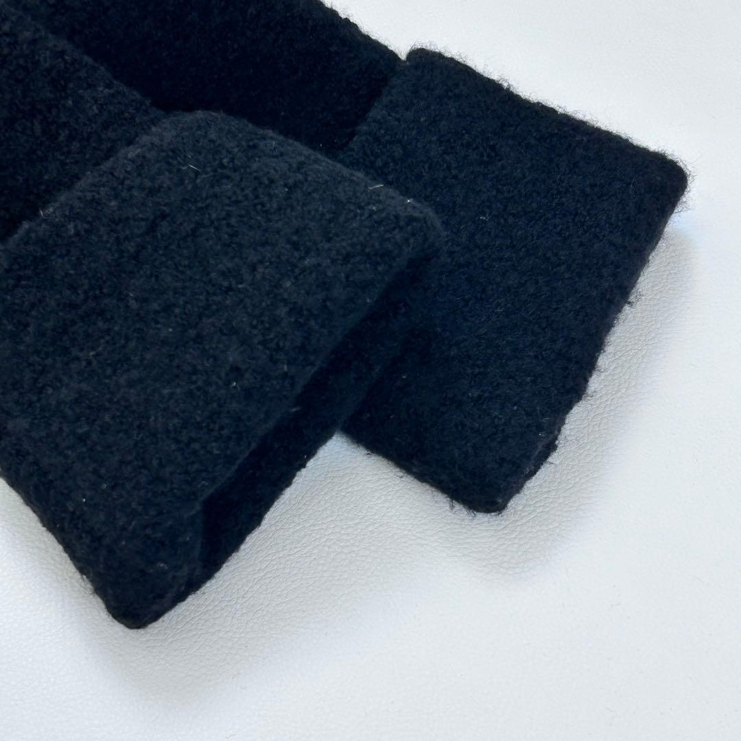 美品✨エスカーダ ベルテッドコート ニットコート ブラック