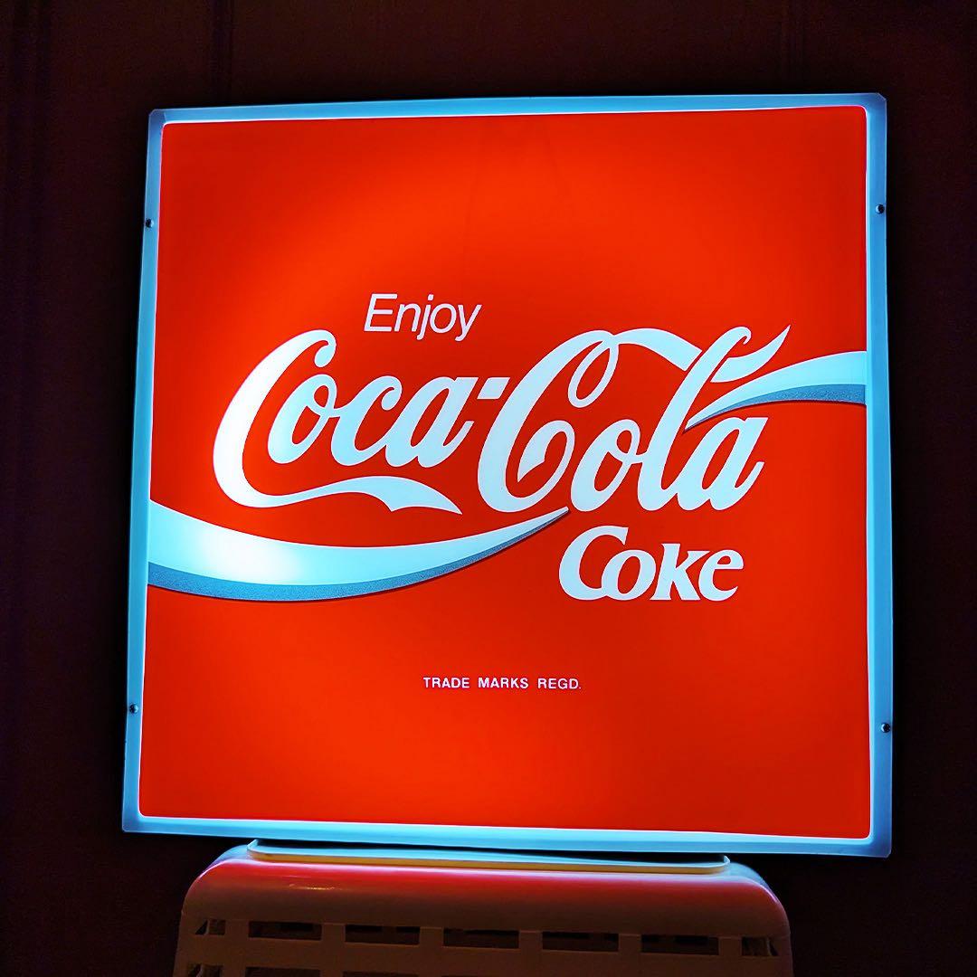 【一点モノ】コカ・コーラ Coca-Cola 電飾看板 / カフェ特注品 /