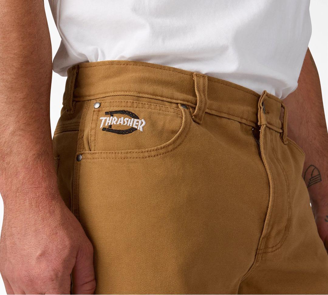 スケートボード Dickies THRASHER DOUBLE KNEE PANT 34