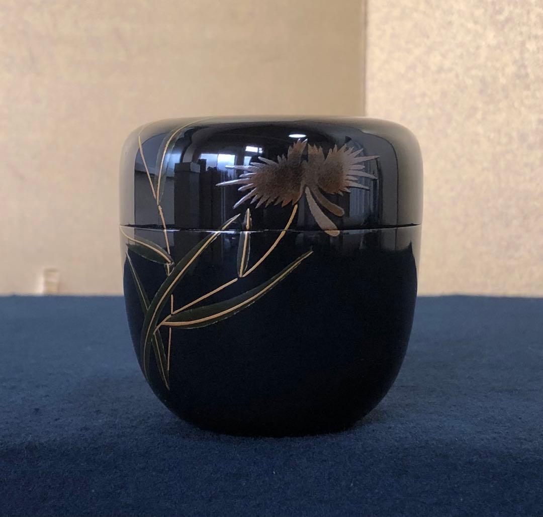 《R》茶道具 鷺草 大棗 長谷川祐斎 共箱 元箱　260109き2