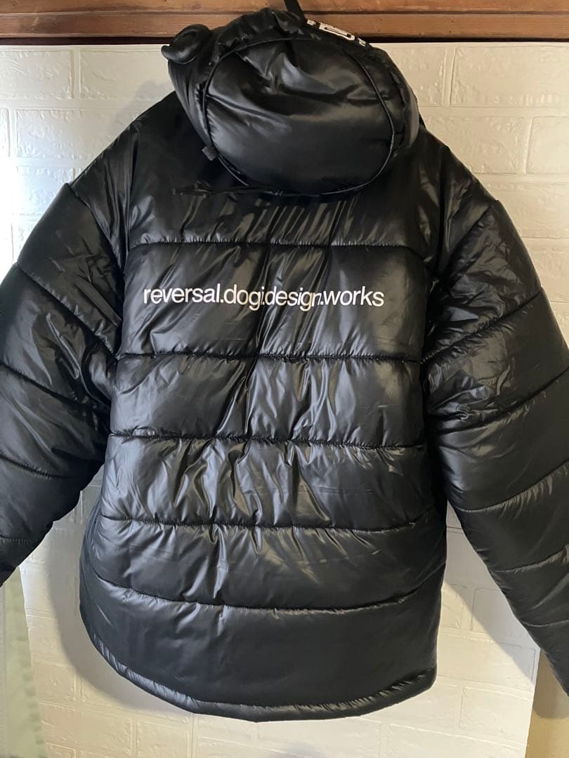 reversal フード付きダウンジャケット ブラック　XL