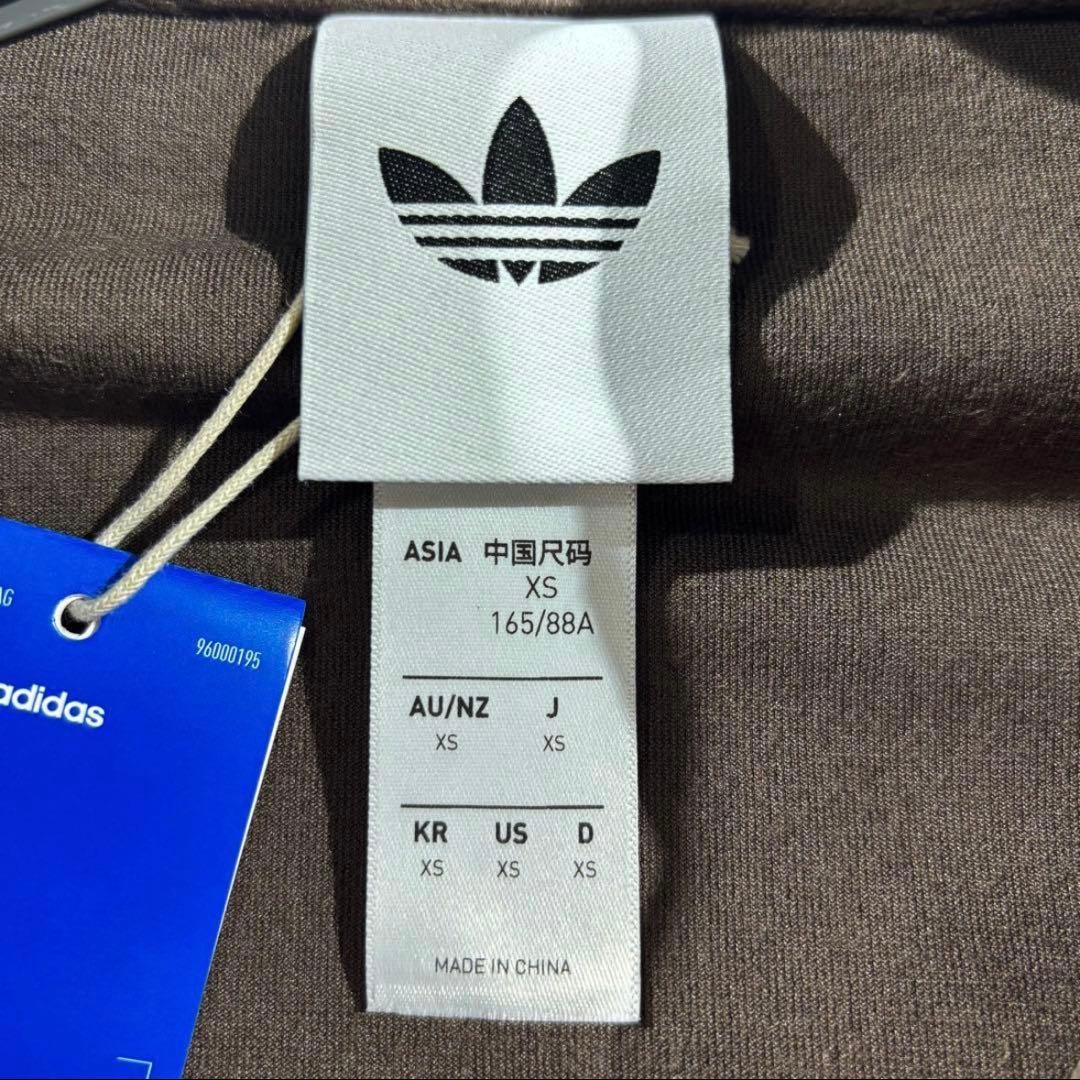 新品XS⭐️adidas ファイヤーバード ベロア トラックトップ ダークブラウン