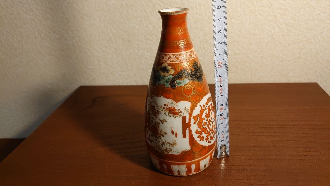 古九谷　九谷焼　徳利　龍の図　明治九谷　飯田屋　宮本屋窯　赤絵　金彩　本金　１客