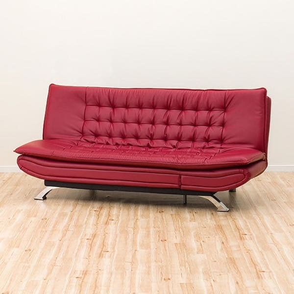 値下［超美品］ニトリ ソファベッド Nシールド 赤