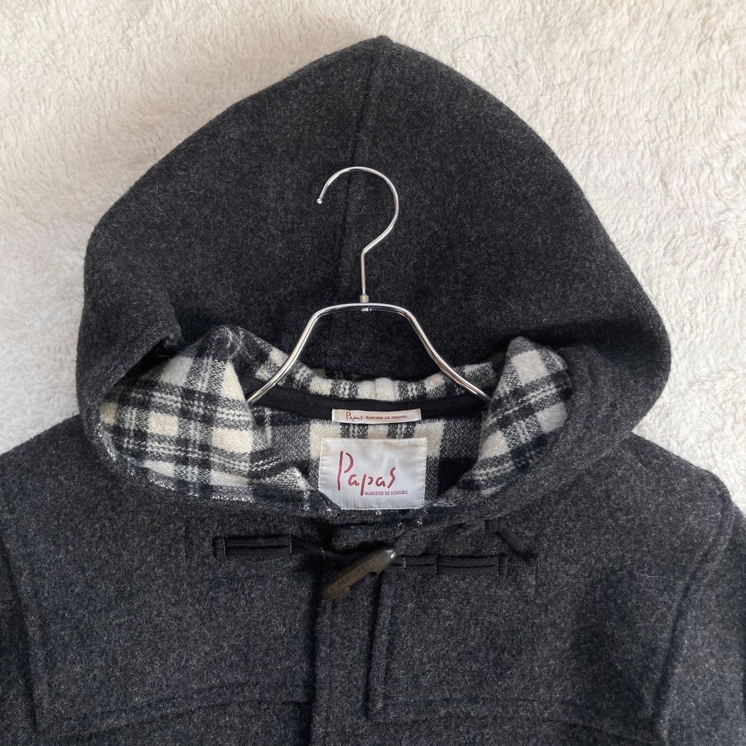 【極美品】Papas　SYDNEY H SHAW￼　ダッフルコート　ゆったり　M