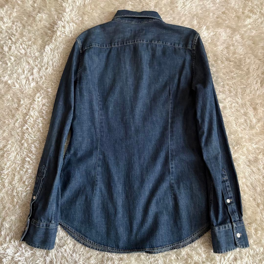 美品 ラルフローレン デニムシャツ ダンガリー M カスタムフィット インディゴ