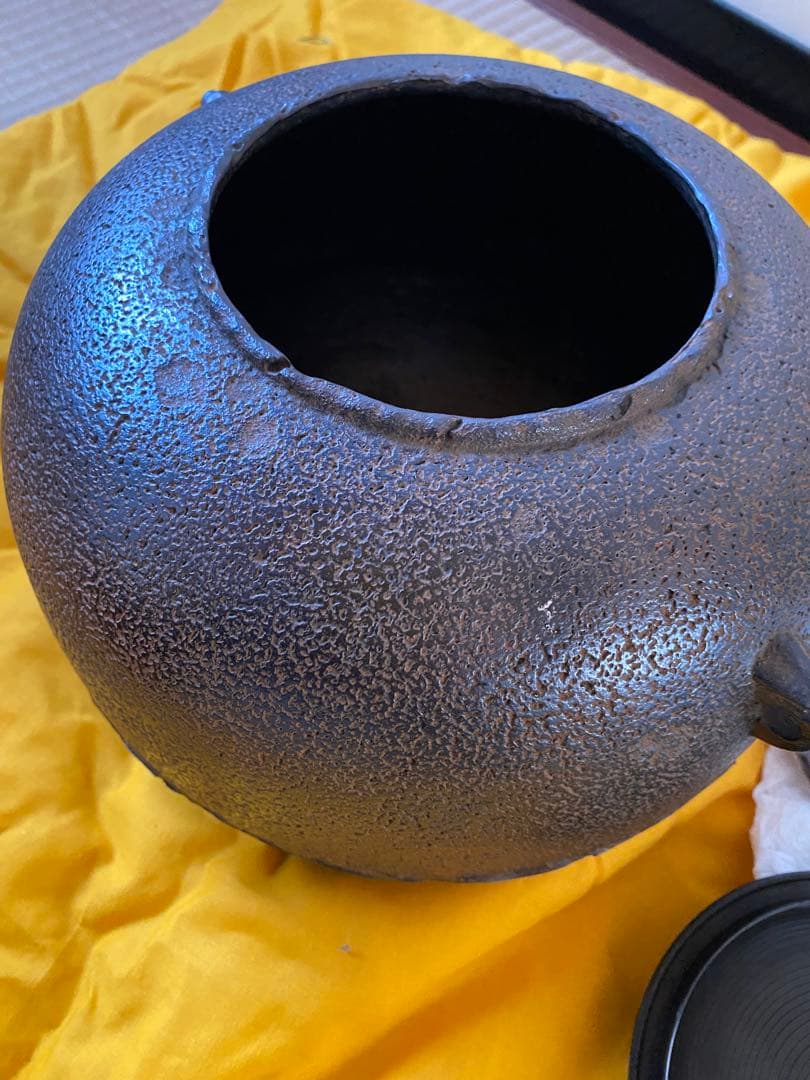 ふくべ釜　釜師　門脇喜平氏作