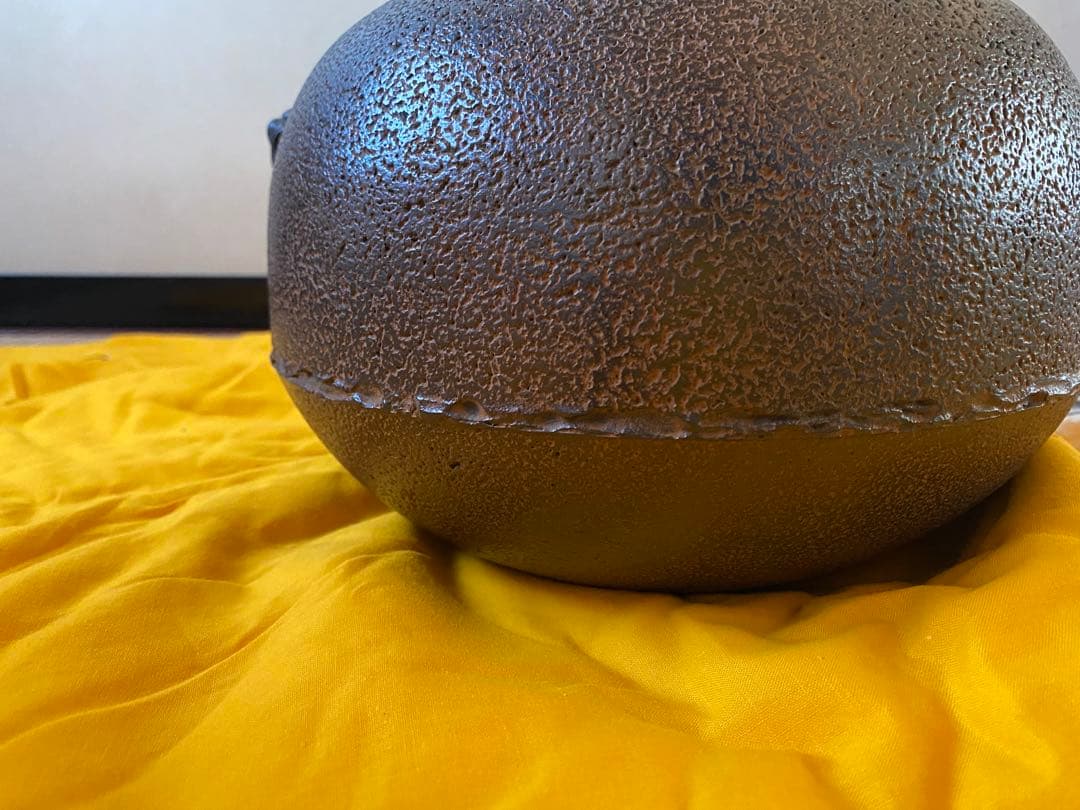 ふくべ釜　釜師　門脇喜平氏作