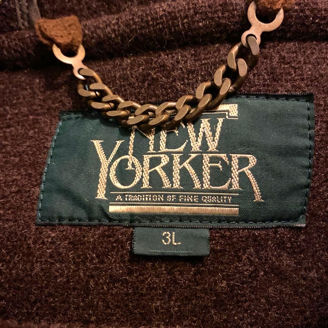 r*3様 高級✨newyorkerヘリンボーン ダッフルコート2XL 大きいサイ