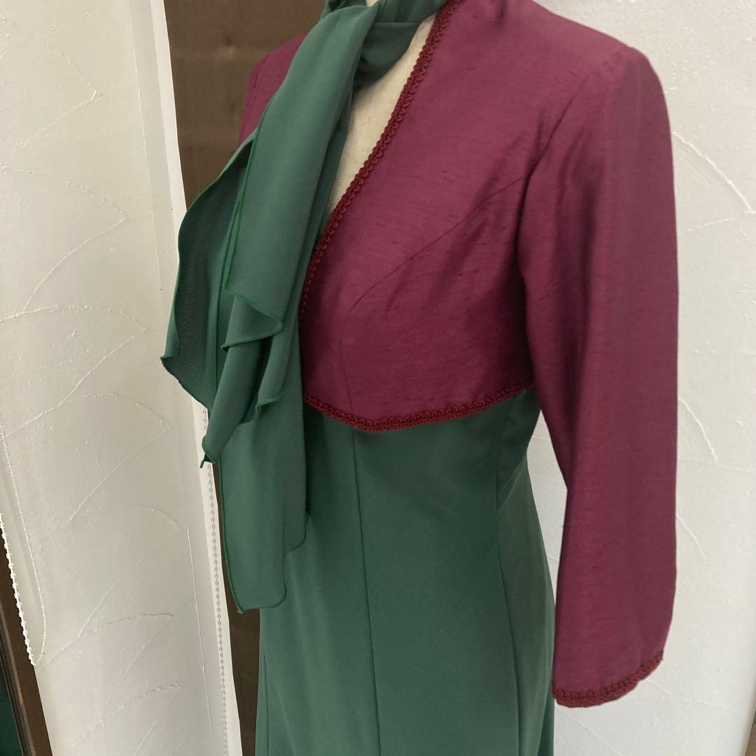 美品 フラメンコ衣装 ワンピース ボランテ オーダーメイド ボレロ・タイ付き