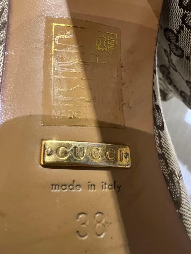 GUCCI グッチ　レディース　ロングブーツ　ＧＧロゴ　25センチ　ベージュ