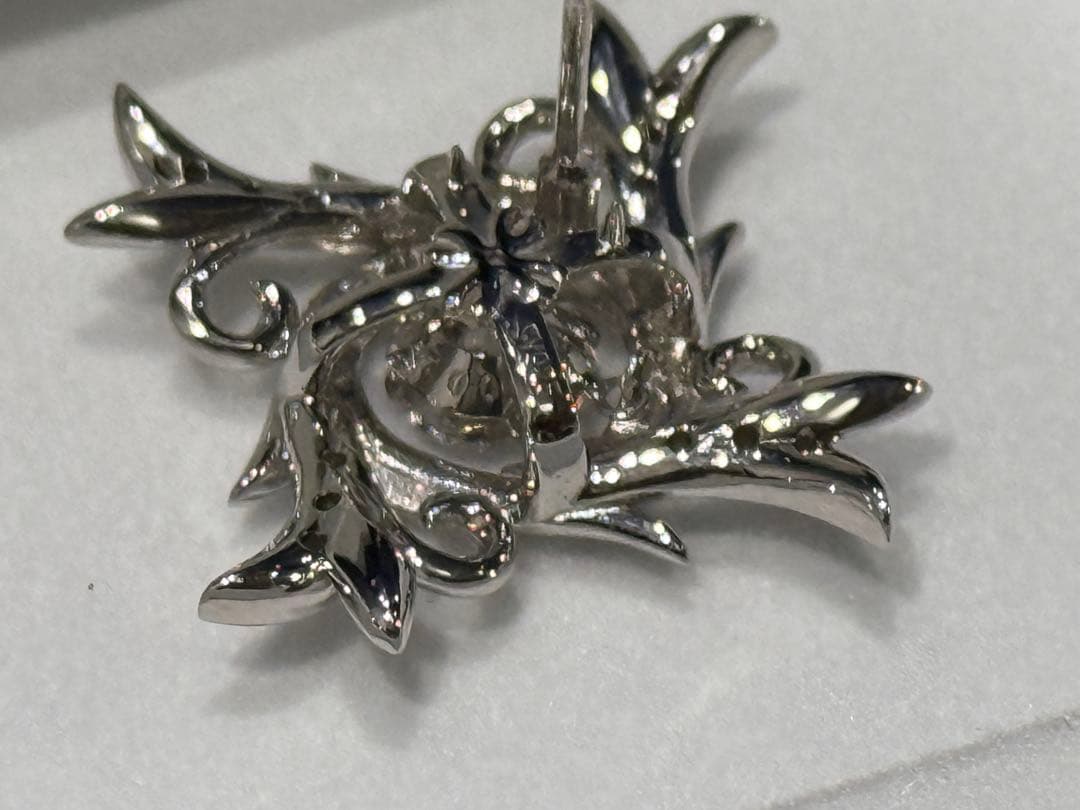 フ*ー様 クロスフォー　ピンブローチ　ピンバッジ　ブローチ　SV925 シルバー