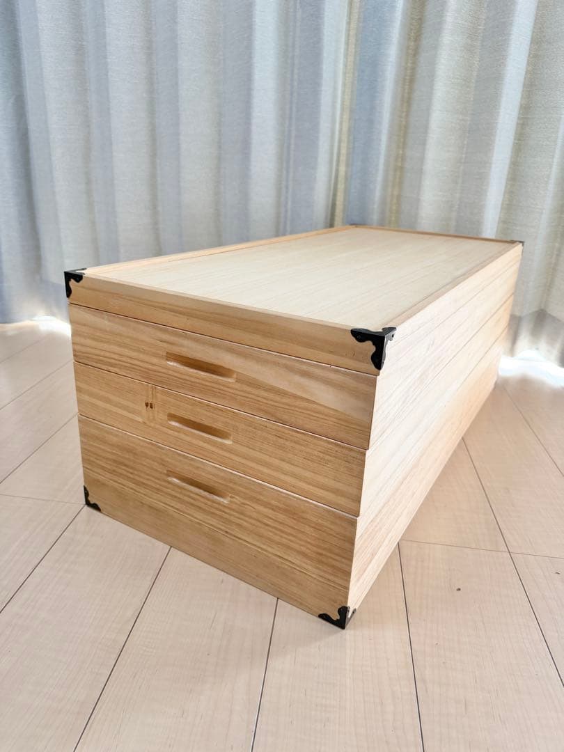 桐製 衣装ケース 3段 桐箱 桐ケース ①