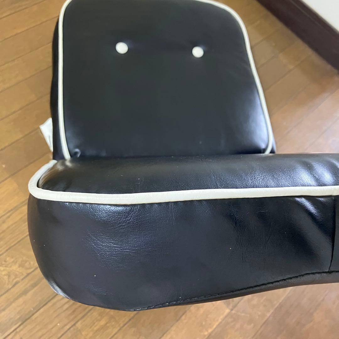 蒲装株式会社レザーマチ付き座椅子・ブラック・黒