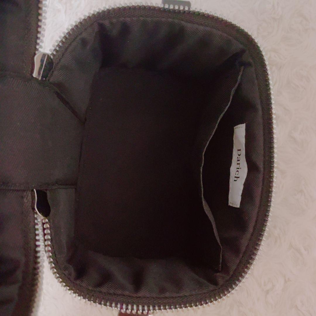 Darich キルティングスクエアミニバッグ シルバーパーツ BLK バニティ
