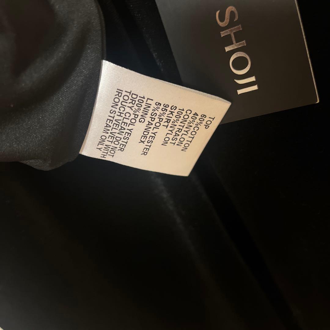 タダシショージ フラワーレース切り替えドレス ドットチュール サイズ2