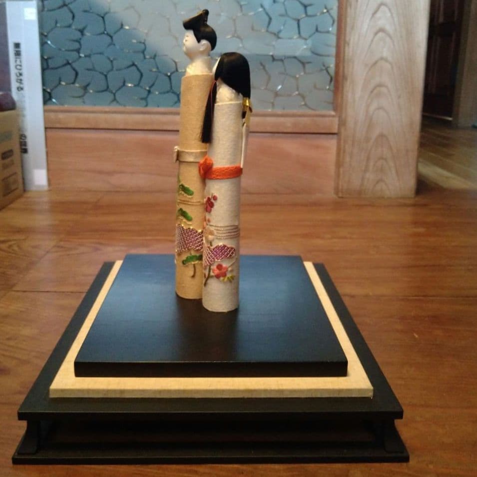 雛人形　人間国宝　原米洲　立ち雛　米洲人形　　待春　原米州