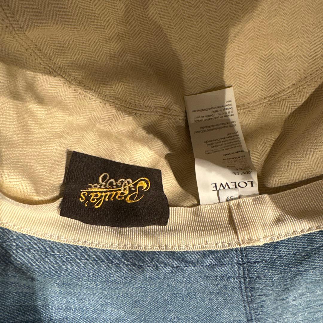 LOEWE フィッシャーマンハット　59 デニム　フリンジ