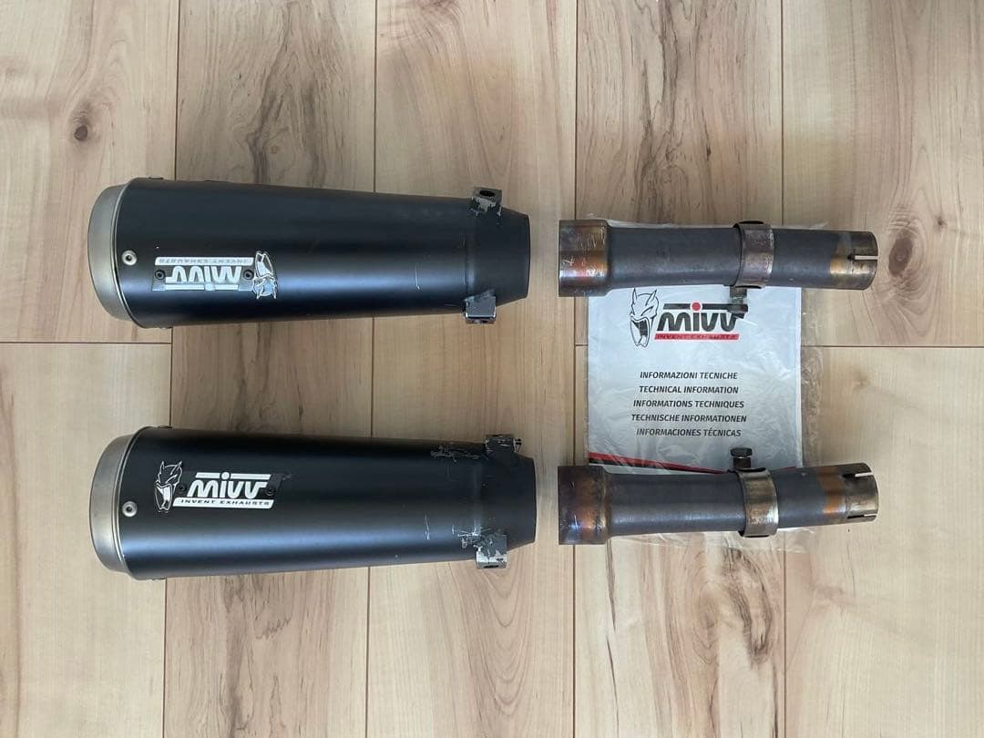 MIVV/ミブ/GHIBLI BLACKスリップオンマフラー/モトグッチ/V9