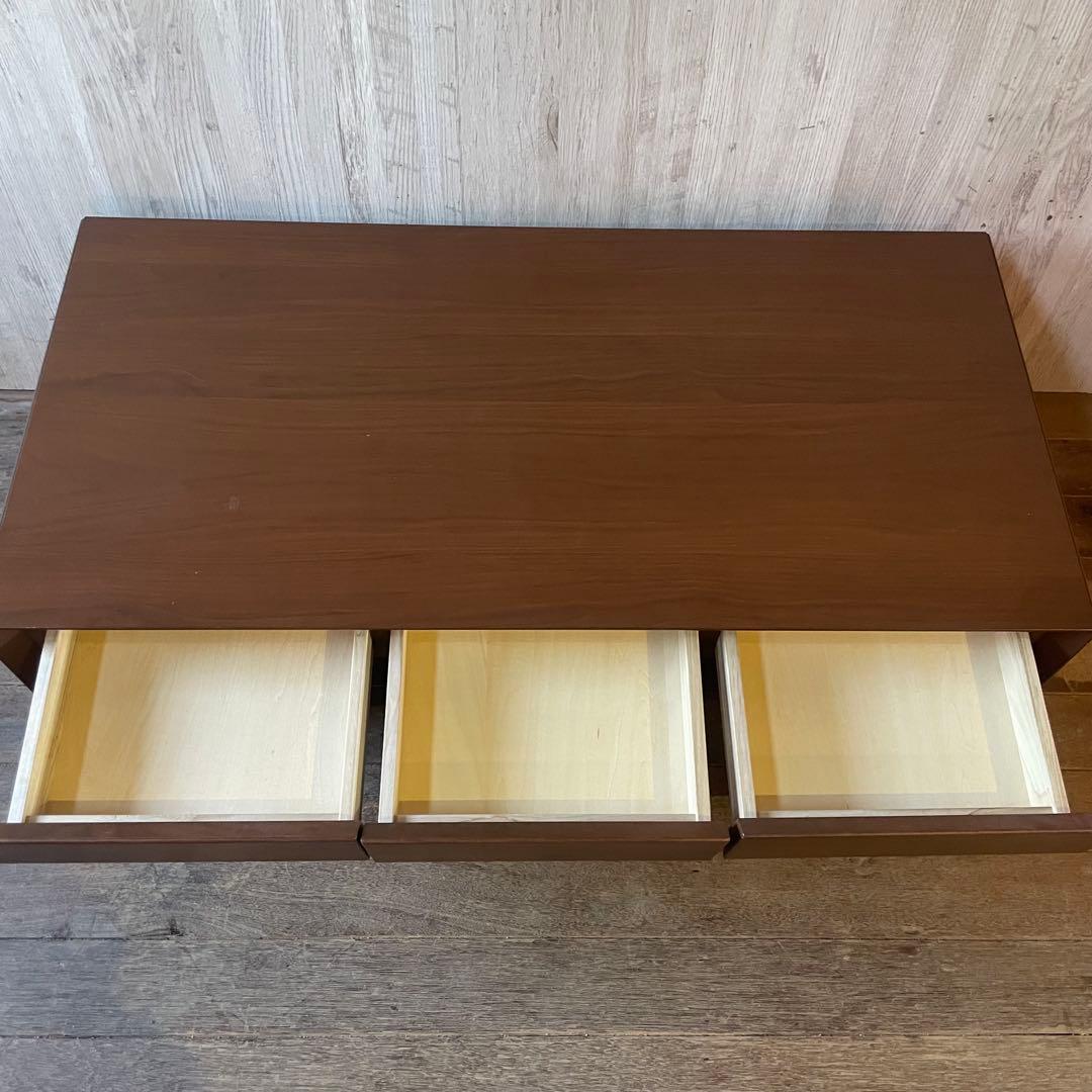 リビングテーブル LT-41440-SW 天然木 引き出し付 ローテーブル