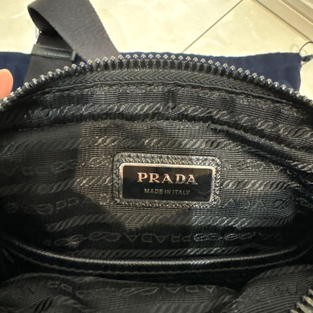 【PRADA】 Re-Nylon xサフィアーノレザー ショルダーバッグ正規品