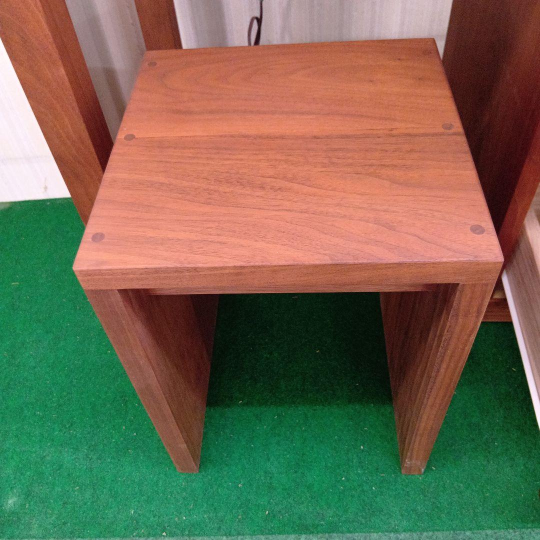 展示品 アカセ木工 モアレ ス ウォールナット 材 木製ドレッサー・鏡台、椅子付