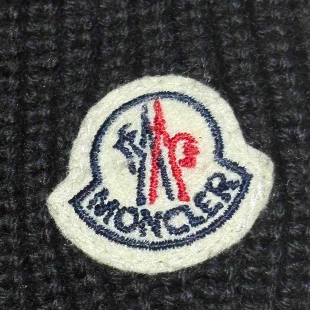 美品/L相当◎ MONCLER ハイブリッド ニット ダウンジャケット ブラック